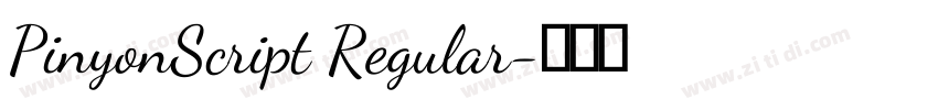 PinyonScript Regular字体转换